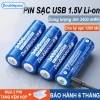 Pin sạc Doublepow 1.5V AA/AAA 3.400mWh Xanh - Dùng cho Micro, Bàn chải điện, Remote, Giá ưu đãi 116.000 VND