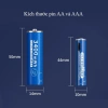 Pin sạc Doublepow 1.5V AA/AAA 3.400mWh Xanh - Dùng cho Micro, Bàn chải điện, Remote, Giá ưu đãi 116.000 VND 2