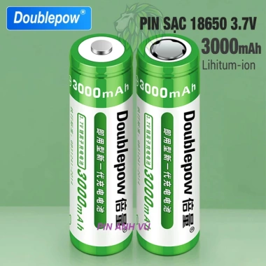 Pin sạc Doublepow 18.650 3.000mAh 3.7V xả cao - Xe điện, máy khoan, dự phòng - 63.240₫