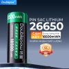 Pin sạc Doublepow 26.650 3.7V 18.500mWh dùng cho đèn pin, quạt mini, đồ chơi trẻ em - Giá 89.000 VND