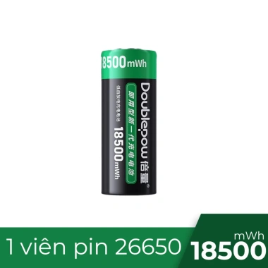 Pin sạc Doublepow 26.650 3.7V 18.500mWh dùng cho đèn pin, quạt mini, đồ chơi trẻ em - Giá 89.000 VND 9