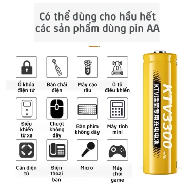 Pin sạc Doublepow AA 3.300mAh 1.2V 4 viên, tuổi thọ cao, chuẩn chính hãng, giá 150.000 VND