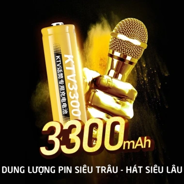 Pin sạc Doublepow AA 3.300mAh 1.2V 4 viên, tuổi thọ cao, chuẩn chính hãng, giá 150.000 VND