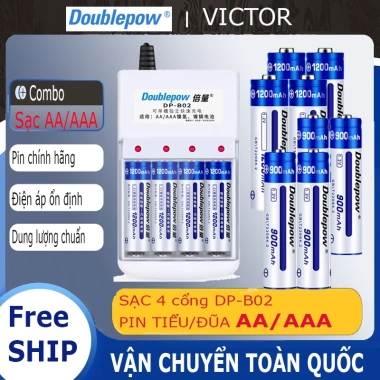 Pin sạc Doublepow AA AAA cho đồ chơi, điều khiển từ xa – Giá 41.000đ, freeship