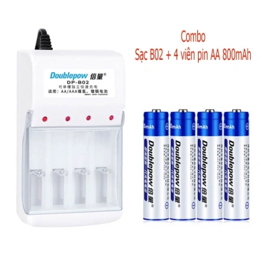 Pin sạc Doublepow AA AAA cho đồ chơi và điều khiển từ xa - Giá chỉ 43.000đ, tiết kiệm 8.600đ