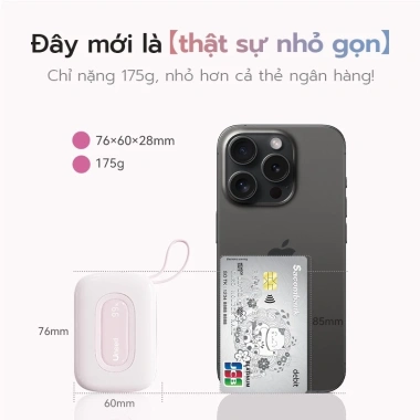 Pin sạc dự phòng 10.000mAh Uneed 3 trong 1, sạc nhanh PD 22.5W Type‑C & Lightning, iPhone & Samsung, chỉ 499.000₫ 3 Pin sạc dự phòng 10.000mAh Uneed 3 trong 1, sạc nhanh PD 22.5W Type‑C & Lightning, iPhone & Samsung, chỉ 499.000₫ 3