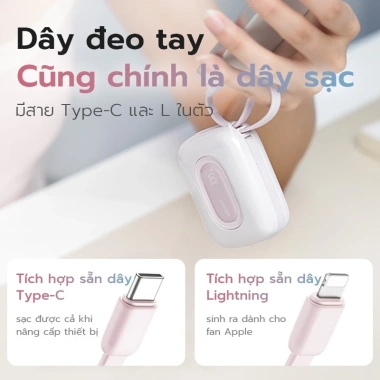Pin sạc dự phòng 10.000mAh Uneed 3 trong 1, sạc nhanh PD 22.5W Type‑C & Lightning, iPhone & Samsung, chỉ 499.000₫