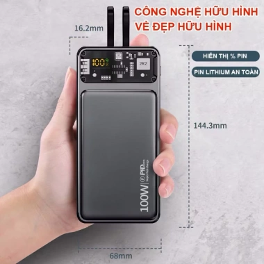 Pin Sạc Dự Phòng 20.000mAh HABITEK HB32 - Sạc Nhanh 66W/20W, Màn LED, Chính Hãng, Giá Ưu Đãi 229.000 VND