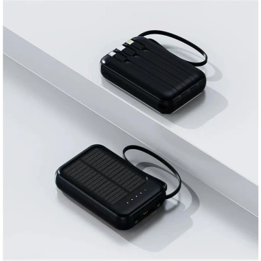 Pin sạc dự phòng 20.000mAh năng lượng mặt trời, dung lượng lớn, cáp di động, phù hợp cắm trại ngoài trời - 150.000₫
