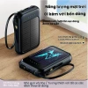 Pin sạc dự phòng 20.000mAh năng lượng mặt trời, dung lượng lớn, cáp di động, phù hợp cắm trại ngoài trời - 150.000₫ 4