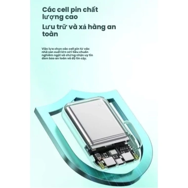 Pin sạc dự phòng 20.000mAh năng lượng mặt trời, dung lượng lớn, cáp di động, phù hợp cắm trại ngoài trời - 150.000₫