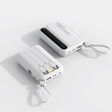Pin sạc dự phòng 20.000mAh sạc nhanh, dung lượng lớn, 6 dây R08 - Giảm còn 259k