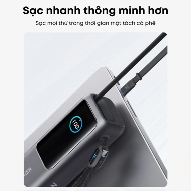 Pin sạc dự phòng Anker A1.695 165W 25.000mAh - Tương thích iPhone 17 16 15 và MacBook, ưu đãi 2.6tr
