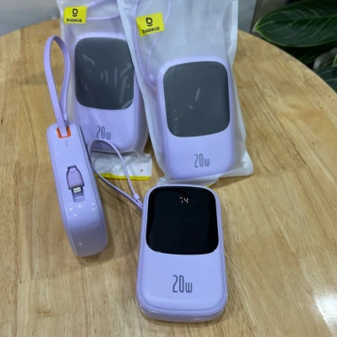 Pin sạc dự phòng Baseus 20.000mAh 20W kèm dây L liền LED - Giá ưu đãi 378.000 VND 7 Pin sạc dự phòng Baseus 20.000mAh 20W kèm dây L liền LED - Giá ưu đãi 378.000 VND 7