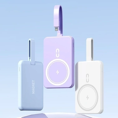 Pin sạc dự phòng không dây 10.000mAh tích hợp sạc từ, hỗ trợ nhiều thiết bị, giá 379k