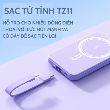 Pin sạc dự phòng không dây 10.000mAh tích hợp sạc từ, hỗ trợ nhiều thiết bị, giá 379k 8 Pin sạc dự phòng không dây 10.000mAh tích hợp sạc từ, hỗ trợ nhiều thiết bị, giá 379k 8