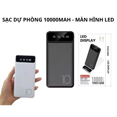 Pin sạc dự phòng KOLEAD KP161 10.000mAh nhỏ gọn, đèn pin siêu sáng, LED hiển thị pin - chỉ 45.000₫ 5