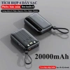 Pin sạc dự phòng mini 20.000mAh, sạc nhanh, kèm 4 dây sạc tiện dụng - 259k 10