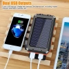 Pin sạc dự phòng năng lượng mặt trời 20.000mAh, đèn LED, sạc nhanh cho smartphone 5