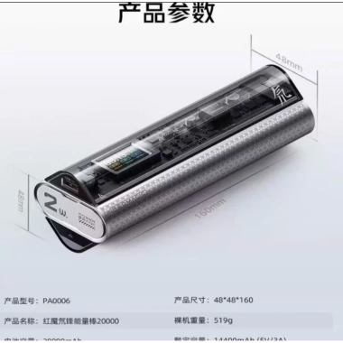 Pin sạc dự phòng REDMAGIC DAO Ghost 140W 20.000mAh - Sạc nhanh, dung lượng cao, giá chỉ 3,2 triệu VND 5 Pin sạc dự phòng REDMAGIC DAO Ghost 140W 20.000mAh - Sạc nhanh, dung lượng cao, giá chỉ 3,2 triệu VND 5