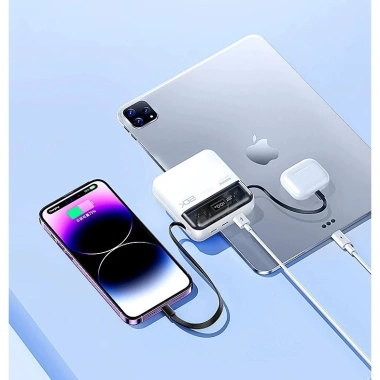 Pin sạc dự phòng REMAX RPP-603 20.000mAh, 2 cáp sạc nhanh cho iPhone Android, PD 22.5W + QC 20W - Giá 635k