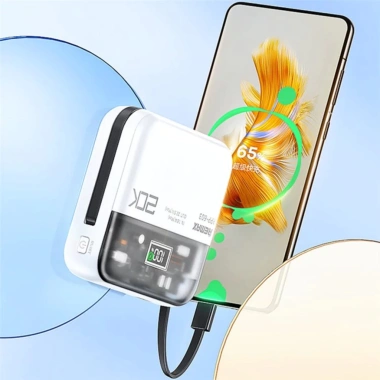 Pin sạc dự phòng REMAX RPP-603 20.000mAh, 2 cáp sạc nhanh cho iPhone Android, PD 22.5W + QC 20W - Giá 635k