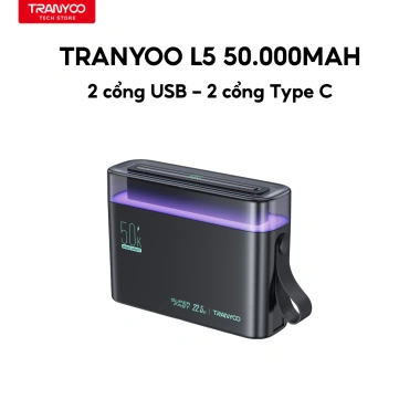 Pin sạc dự phòng TRANYOO 100.000mAh - 5 cổng, sạc 4 thiết bị cùng lúc, giá 755.000₫ 9 Pin sạc dự phòng TRANYOO 100.000mAh - 5 cổng, sạc 4 thiết bị cùng lúc, giá 755.000₫ 9