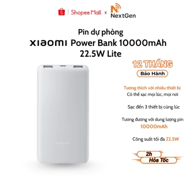 Pin sạc dự phòng Xiaomi Power Bank 10.000mAh 22.5W Lite Bảo hành chính hãng giá 590.000đ