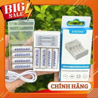 Pin Sạc Enemax 12.000mAh - Sạc Nhanh, Ngắt Tự Động, Chống Cháy Nổ, Vạch Báo % Pin, An Toàn