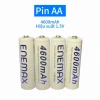 Pin sạc Enemax 4.600mAh bộ 4 AA nhanh, an toàn, tự ngắt, báo % : Tiết kiệm micro, đồng hồ 8