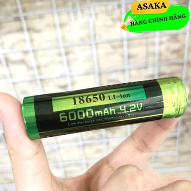 Pin sạc lại Akasha 18.650 4.2V 6.000mAh - Giá chỉ 35.000₫, tiết kiệm năng lượng