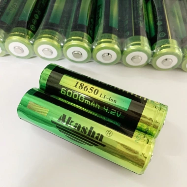 Pin sạc lại Akasha 18.650 4.2V 6.000mAh - Giá chỉ 35.000₫, tiết kiệm năng lượng