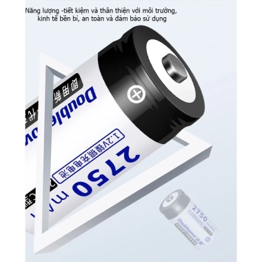 Pin sạc lại Doublepow Size C 2.750mAh dùng cho bình nước nóng, bếp gas - Giá 52.000đ 6
