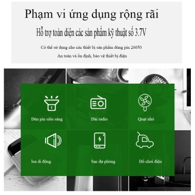 Pin Sạc Lithium 26.650 Doublepow 11.100mWh 3.7V Chính Hãng - Dòng Xả Lớn, Nội Trở Thấp, Bền Bỉ - 66.000 VND