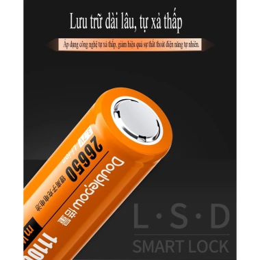 Pin Sạc Lithium 26.650 Doublepow 11.100mWh 3.7V Chính Hãng - Dòng Xả Lớn, Nội Trở Thấp, Bền Bỉ - 66.000 VND