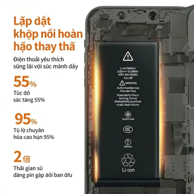Pin sạc nhanh dung lượng lớn không nóng cho iPhone 5-13 SE 126.100 VND 4