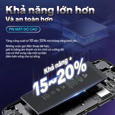 Pin sạc nhanh dung lượng lớn không nóng iPhone 5‑13, X‑Xs‑Xr‑Xsmax, chỉ 99.000₫ 6