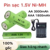 Pin sạc Ni-MH 1.5V AA 3.000mAh + AAA 1.800mAh - Bộ sạc mới, hiệu suất 100%, giá 77.000₫