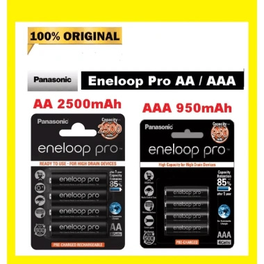 Pin sạc Panasonic Eneloop Pro AA/AAA 1.2V Ni-MH 4 gói – Giá 205.100₫, chính hãng 2 Pin sạc Panasonic Eneloop Pro AA/AAA 1.2V Ni-MH 4 gói – Giá 205.100₫, chính hãng 2
