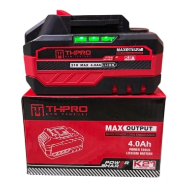 Pin THPRO 15 Cell 21V 6Ah Vỏ chống cháy, va đập, chân 4cm máy khoan, máy siết - Giá 293.000₫ 2