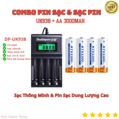 Pin Tiểu Sạc AA Doublepow 3.300mAh Dung Lượng Cao Tự Ngắt cho Micro Karaoke, Điều Khiển, Đồ Chơi - 160.000 VND