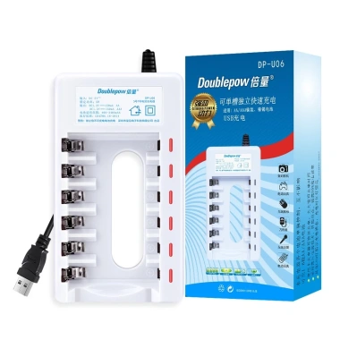 Pin Tiểu Sạc Nhiều Lần AA/AAA Doublepow - Bộ Sạc 1.2V Nhanh, Tiết Kiệm Năng Lượng, Giá 36.000đ 8