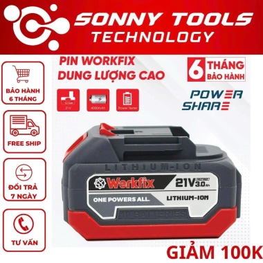Pin Workfix 10cel ABS Chân Phổ Thông - Độ Bền Cao, Giá Ưu Đãi 308.000 VNĐ 2