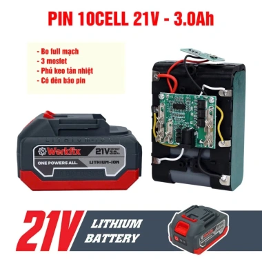 Pin Workfix 10cel ABS Chân Phổ Thông - Độ Bền Cao, Giá Ưu Đãi 308.000 VNĐ 6