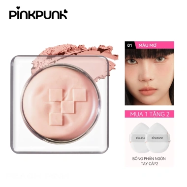 PinkPunk Phấn má hồng 3 màu 5g - Đơn sắc sáng da tự nhiên, giá chỉ 145.000 VND