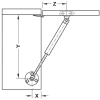 Pittong đẩy cánh tủ 120N Hafele 373.82.909 Hoạt động êm ái giảm giá 20% chỉ 69.300₫ 6