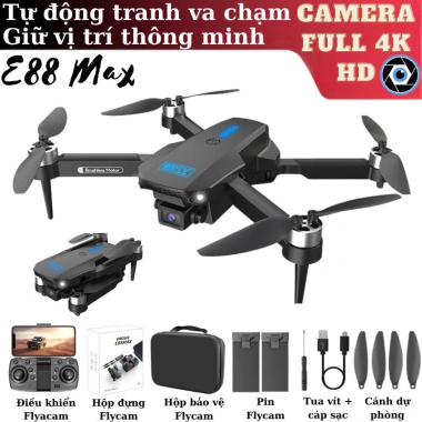 PIycam Mini E88 MAX - Camera Kép 4K Full HD, Tránh Va Chạm Tự Động, 568.000 VND