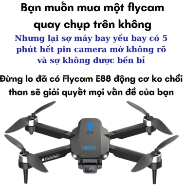 PIycam Mini Flycam Giá Rẻ E88 MAX - Camera Kép 4K Full HD, Tránh Va Chạm Tự Động, Giá 557.000₫
