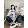 Pizama trẻ em size 40-60 cổ bèo, quần dài tay, áo phom cánh dơi - Giá chỉ 149.000₫ 3