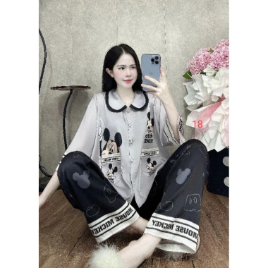 Pizama trẻ em size 40-60 cổ bèo, quần dài tay, áo phom cánh dơi - Giá chỉ 149.000₫ 3
